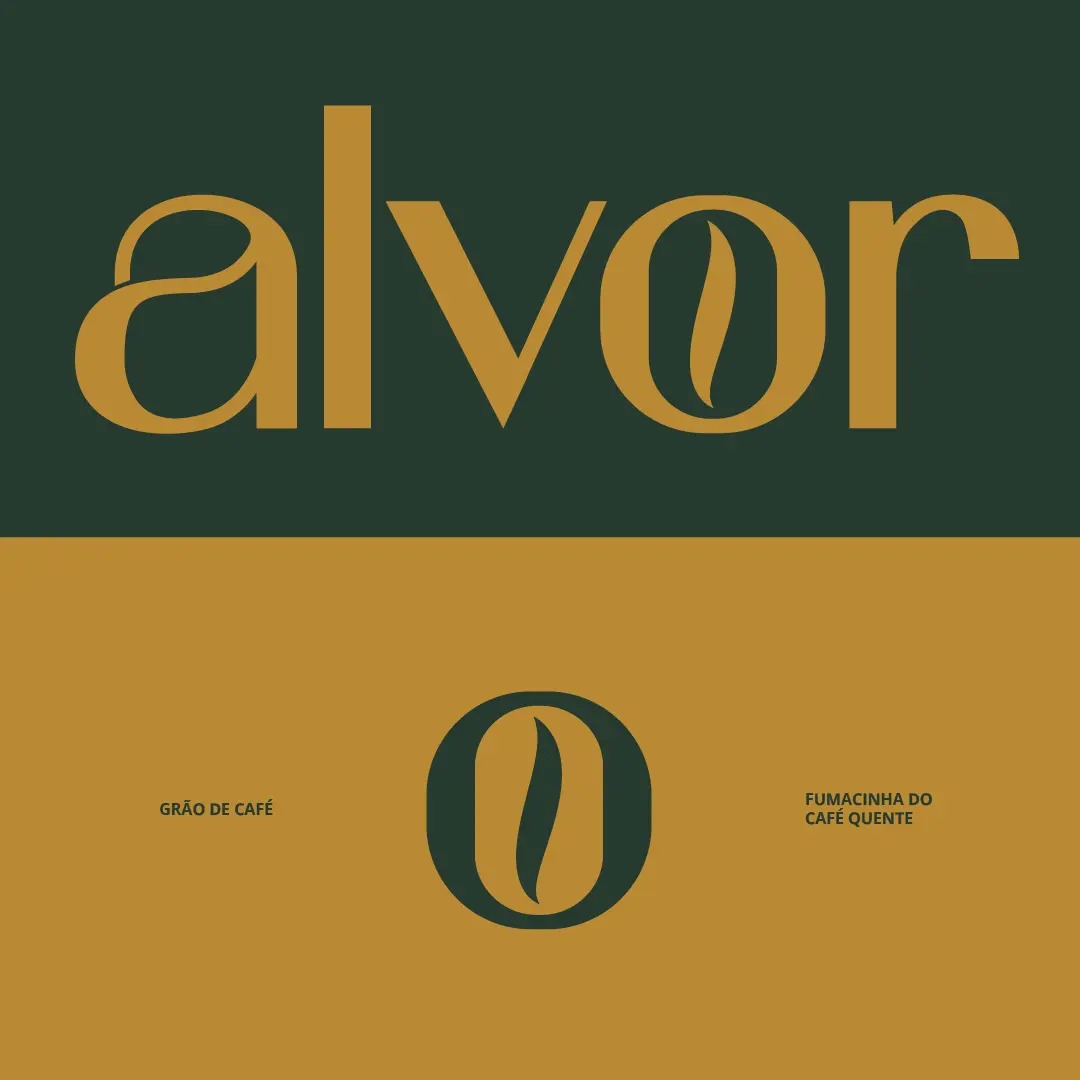 Identidade visual para a Alvor, marca de café especial em Santiago, RS, por RBR Design.